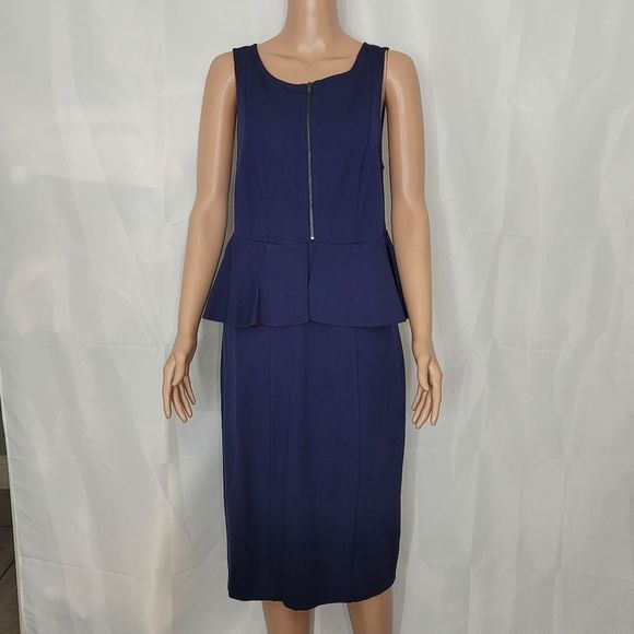 Torrid Navy Premium Ponte Peplum Dress, Sz. - Picture 1 of 12